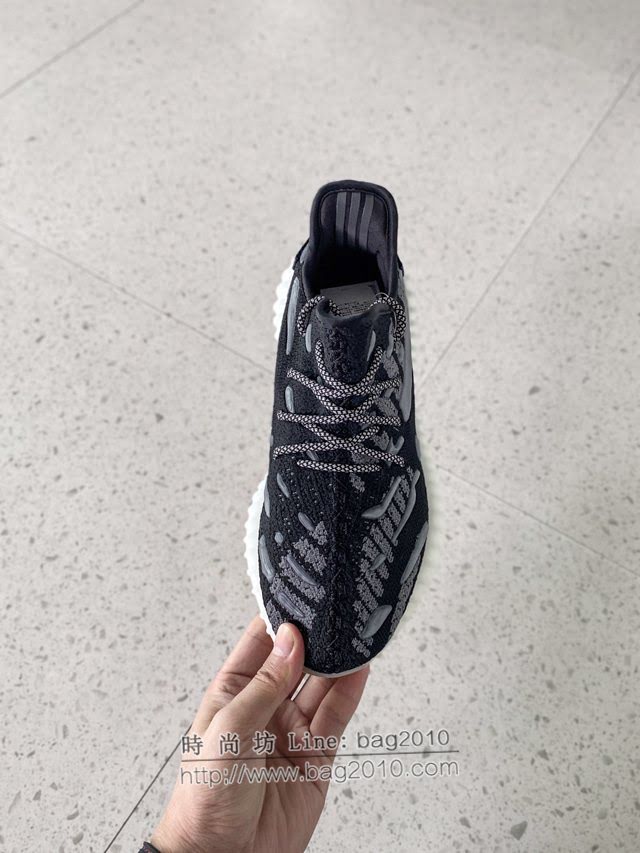 Adidas男女椰子鞋 阿迪達斯夜光椰子350 Adidas Yeezy Boost 350 v3水滴黑白  xhn1559